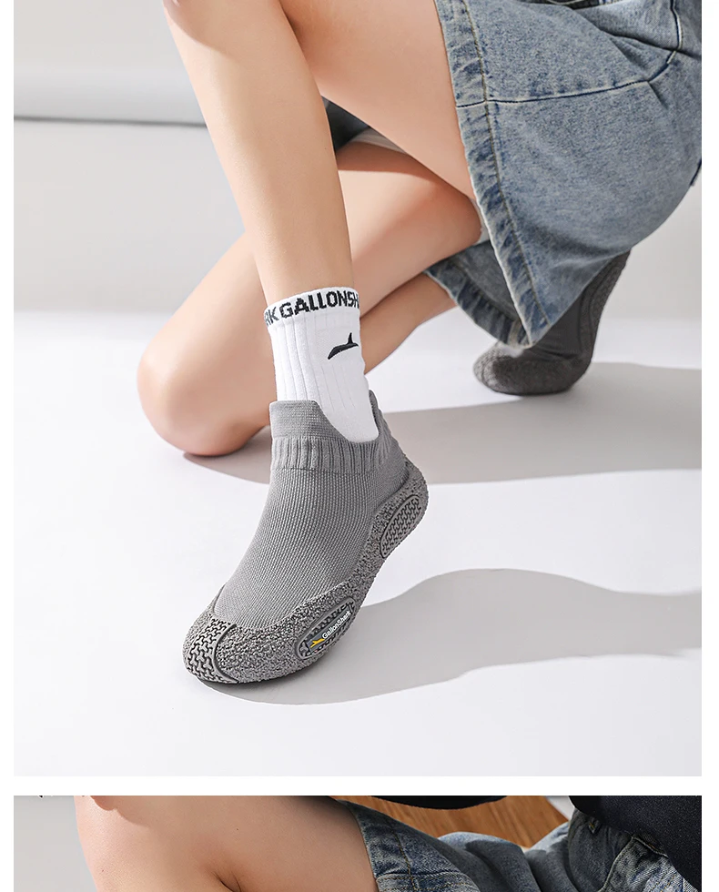 GallonShark Silent Indoor Sports Shoes and Socks Gym Ultra Lightweight Shock Absorbent Breathable Anti Slip Soft Bottom Yoga Jum