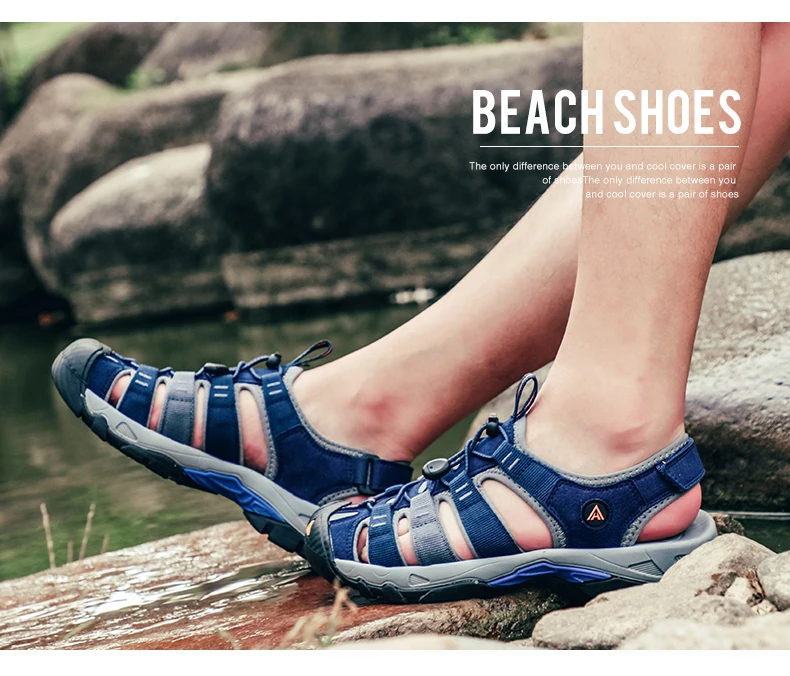 HUMTTO Sandals Women's Outdoor Upstream Shoes Aqua Shoes Wading Sneakers Lightweight Quick-Drying Beach Shoes Men Breathable