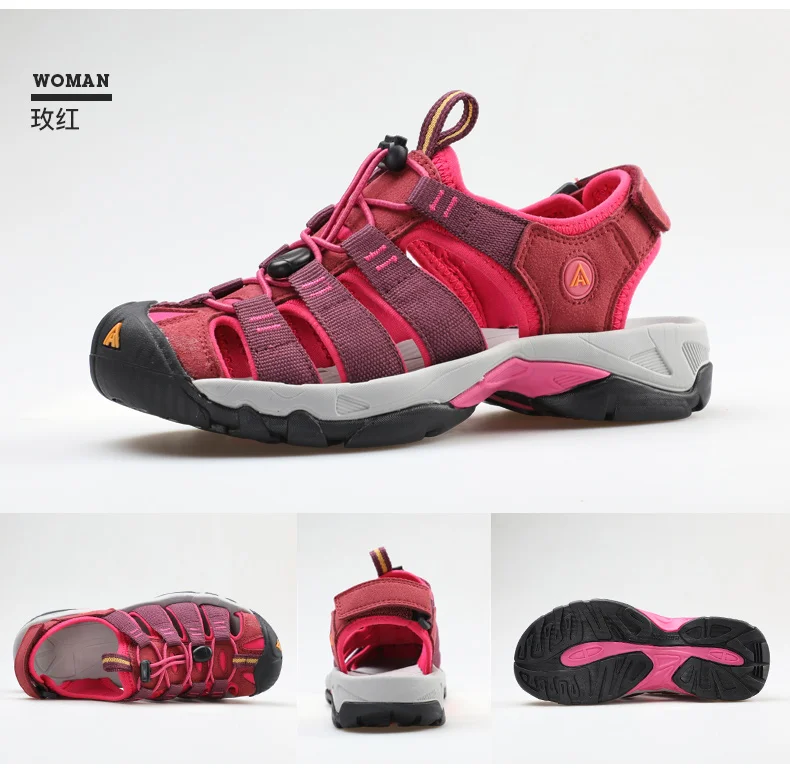 HUMTTO Sandals Women's Outdoor Upstream Shoes Aqua Shoes Wading Sneakers Lightweight Quick-Drying Beach Shoes Men Breathable