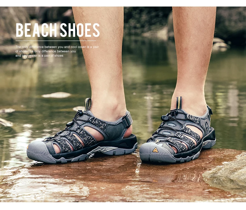 HUMTTO Sandals Women's Outdoor Upstream Shoes Aqua Shoes Wading Sneakers Lightweight Quick-Drying Beach Shoes Men Breathable