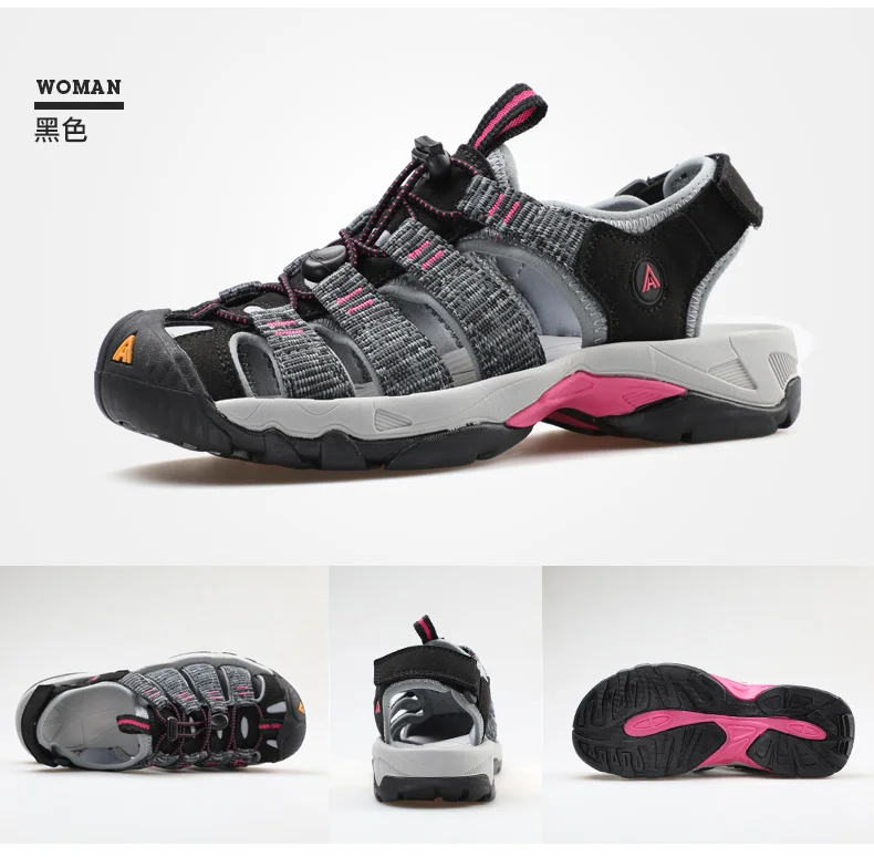 HUMTTO Sandals Women's Outdoor Upstream Shoes Aqua Shoes Wading Sneakers Lightweight Quick-Drying Beach Shoes Men Breathable