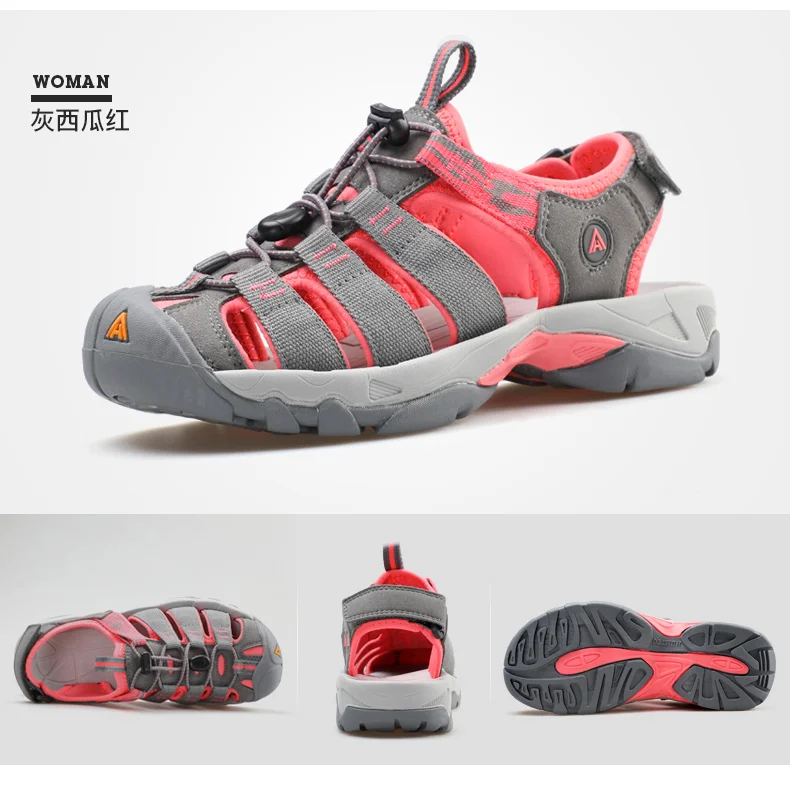 HUMTTO Sandals Women's Outdoor Upstream Shoes Aqua Shoes Wading Sneakers Lightweight Quick-Drying Beach Shoes Men Breathable