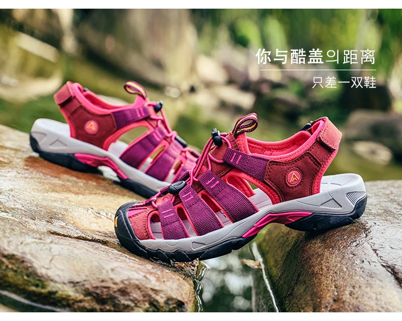 HUMTTO Sandals Women's Outdoor Upstream Shoes Aqua Shoes Wading Sneakers Lightweight Quick-Drying Beach Shoes Men Breathable