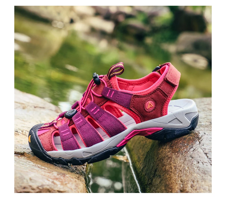 HUMTTO Sandals Women's Outdoor Upstream Shoes Aqua Shoes Wading Sneakers Lightweight Quick-Drying Beach Shoes Men Breathable
