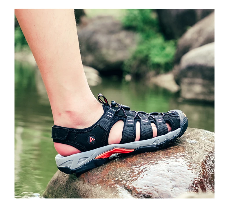 HUMTTO Sandals Women's Outdoor Upstream Shoes Aqua Shoes Wading Sneakers Lightweight Quick-Drying Beach Shoes Men Breathable