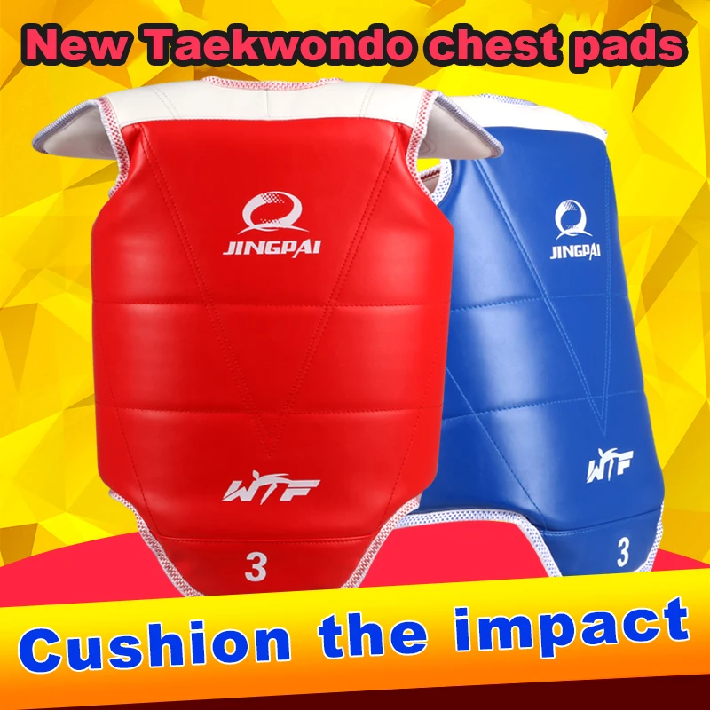 Traditional Taekwondo chest guard kids men women student red blue Karate Taekwondo protectors WTF approved chest supporters TKD