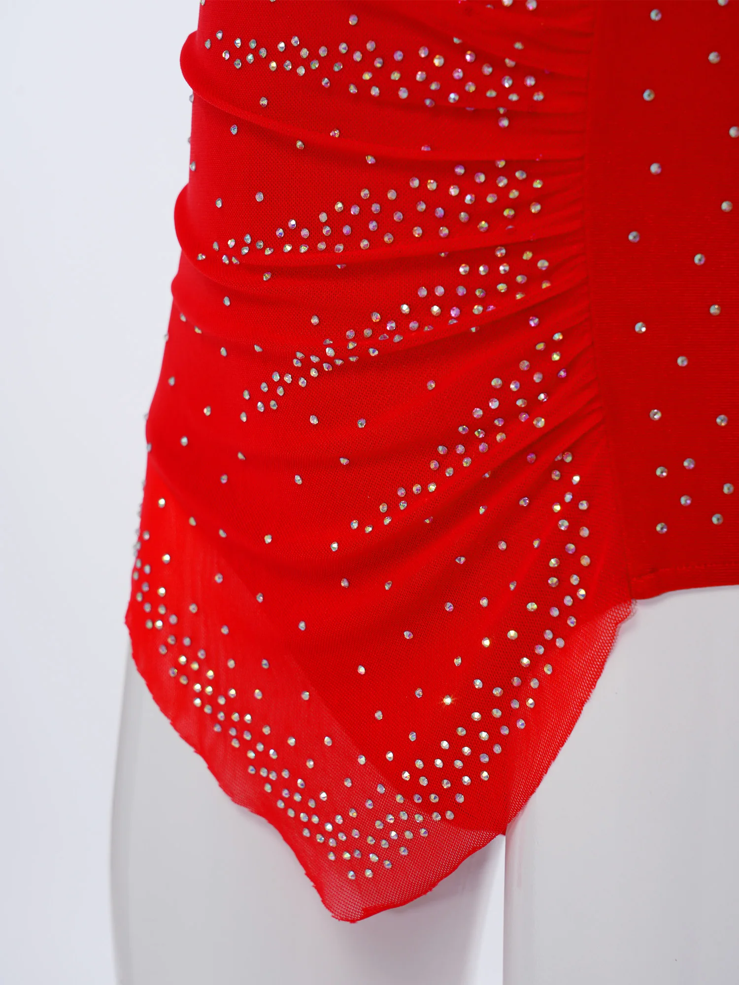 Rhythmic Gymnastics Leotatd Childs Spaghetti Straps Ruched Figure Skating Jumpsuits Kids Girls Sleeveless Ballet Dance Costume