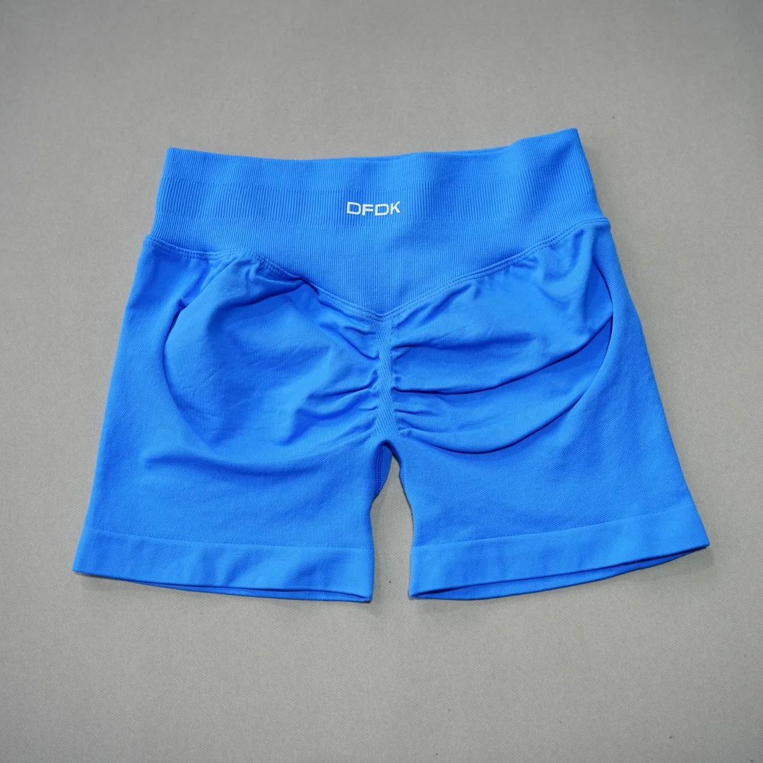 DFDK Women High Waist Yoga Shorts Scrunch Butt Lift Workout Shorts Squat Proof Fitness Gym Running Sports Push Up Athletic Leggi