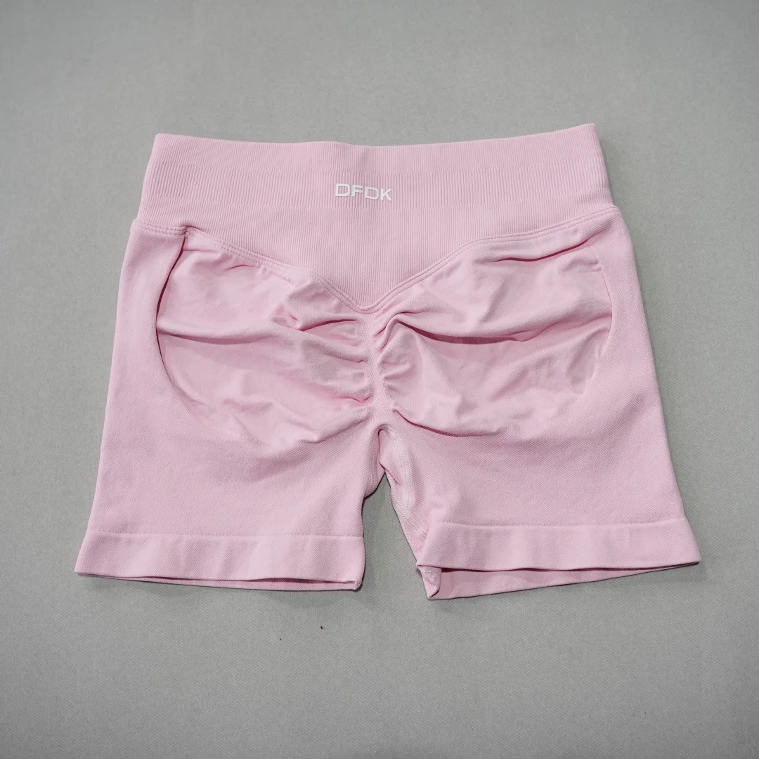 DFDK Women High Waist Yoga Shorts Scrunch Butt Lift Workout Shorts Squat Proof Fitness Gym Running Sports Push Up Athletic Leggi
