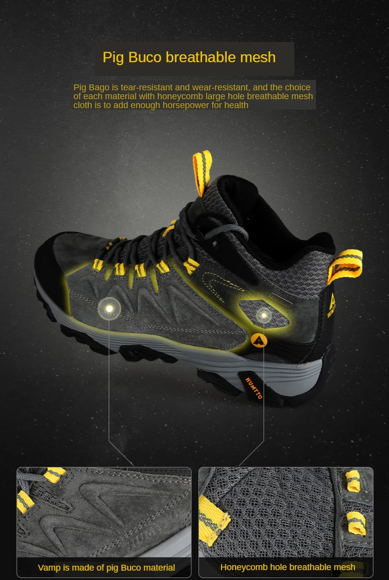 HUMTTO Hiking Shoes Men Winter Outdoor Sports Climbing Shoes Hunting Shoes Warm Women Trekking Sneakers Ankle Boots Tactical