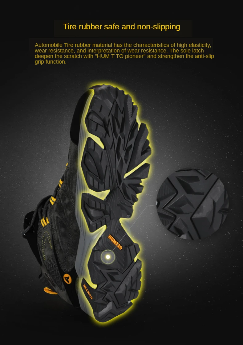 HUMTTO Hiking Shoes Men Winter Outdoor Sports Climbing Shoes Hunting Shoes Warm Women Trekking Sneakers Ankle Boots Tactical