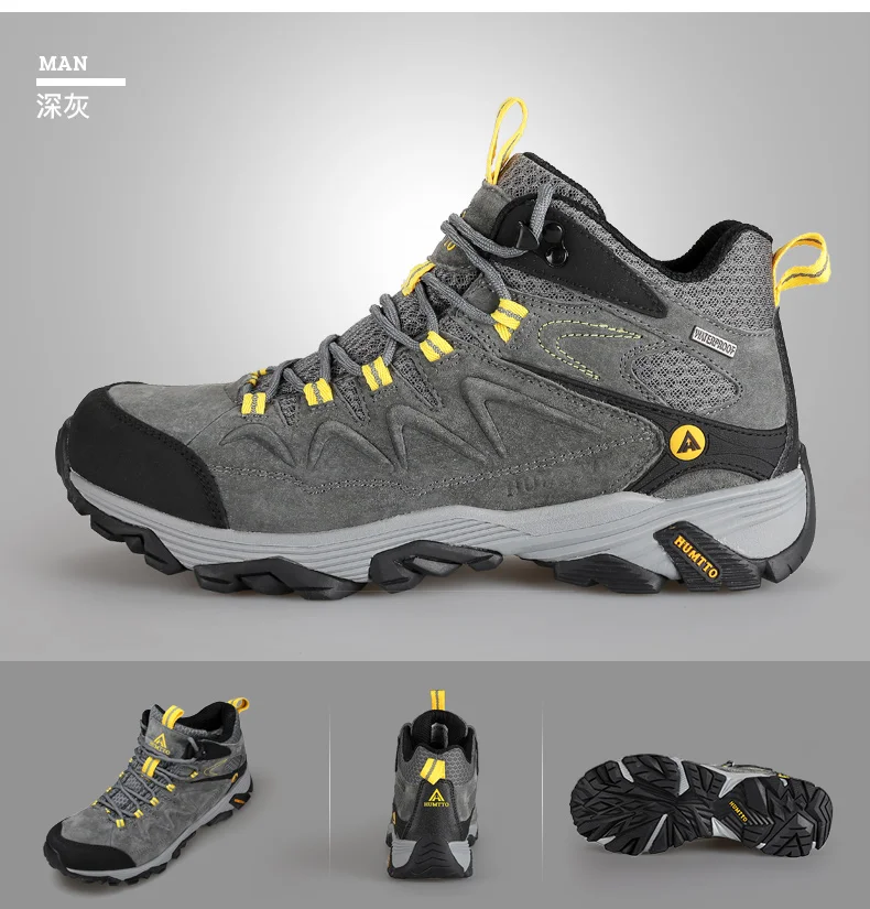 HUMTTO Hiking Shoes Men Winter Outdoor Sports Climbing Shoes Hunting Shoes Warm Women Trekking Sneakers Ankle Boots Tactical