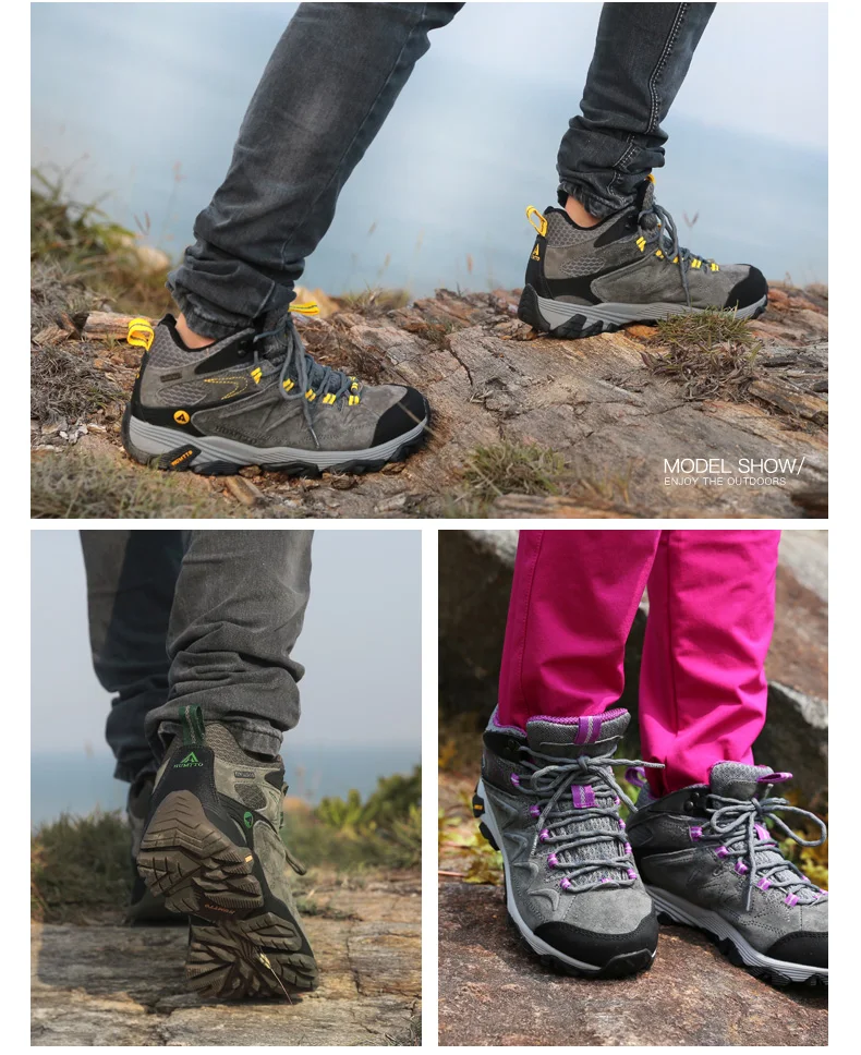 HUMTTO Hiking Shoes Men Winter Outdoor Sports Climbing Shoes Hunting Shoes Warm Women Trekking Sneakers Ankle Boots Tactical