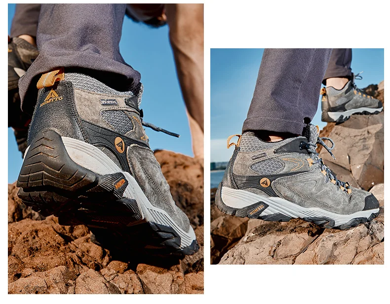 HUMTTO Hiking Shoes Men Winter Outdoor Sports Climbing Shoes Hunting Shoes Warm Women Trekking Sneakers Ankle Boots Tactical