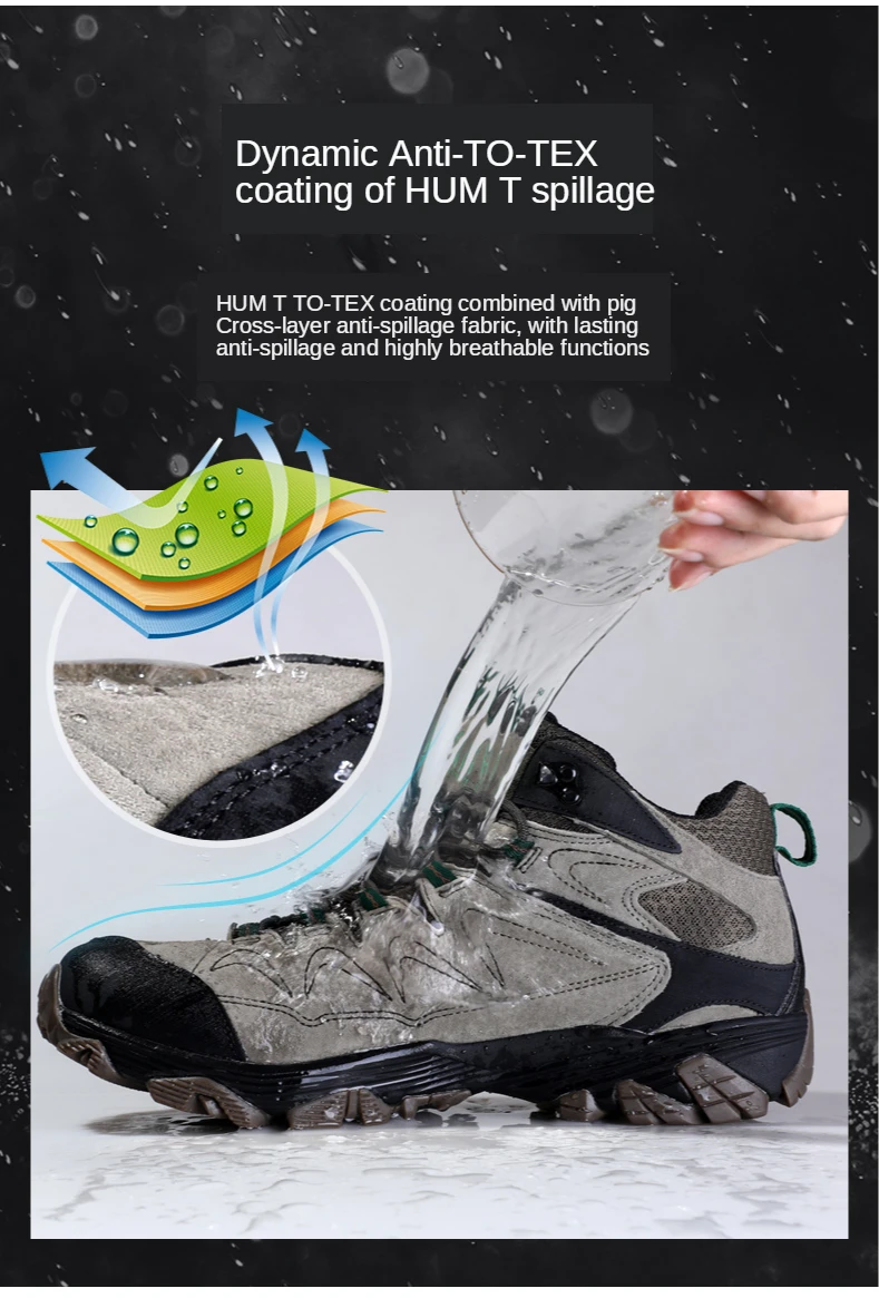 HUMTTO Hiking Shoes Men Winter Outdoor Sports Climbing Shoes Hunting Shoes Warm Women Trekking Sneakers Ankle Boots Tactical