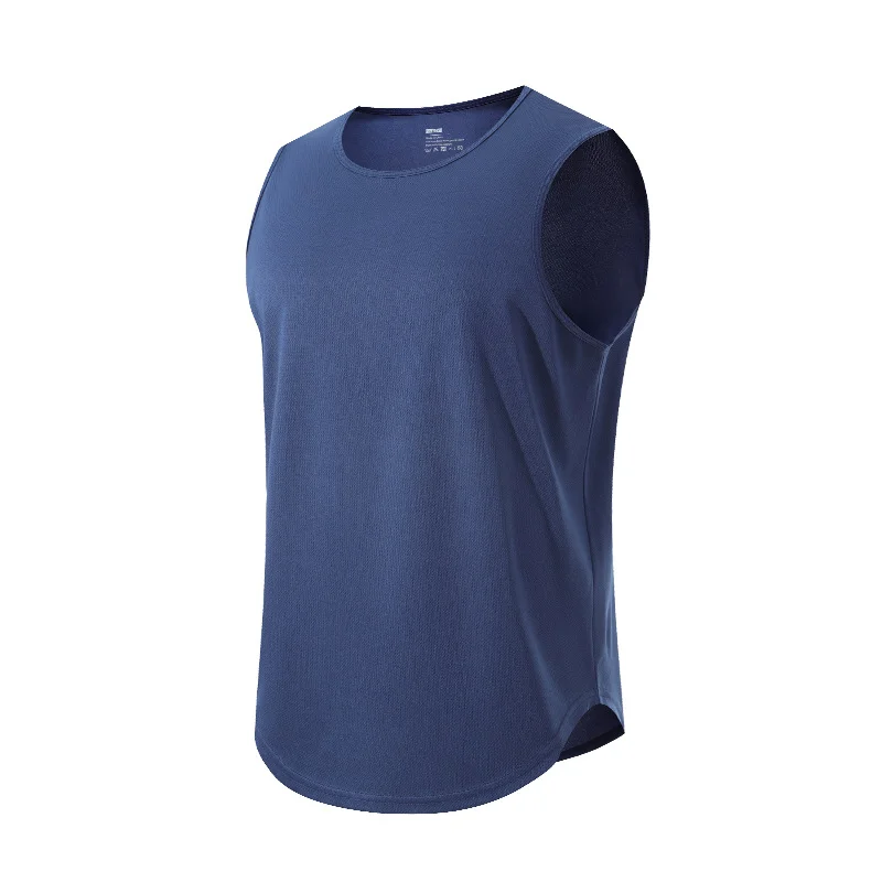 Summer Marathon Quick-drying Sports Vest for Men Mesh Gym Sleeveless Shirt Running Training Basketball Loose Fitness Tank Tops