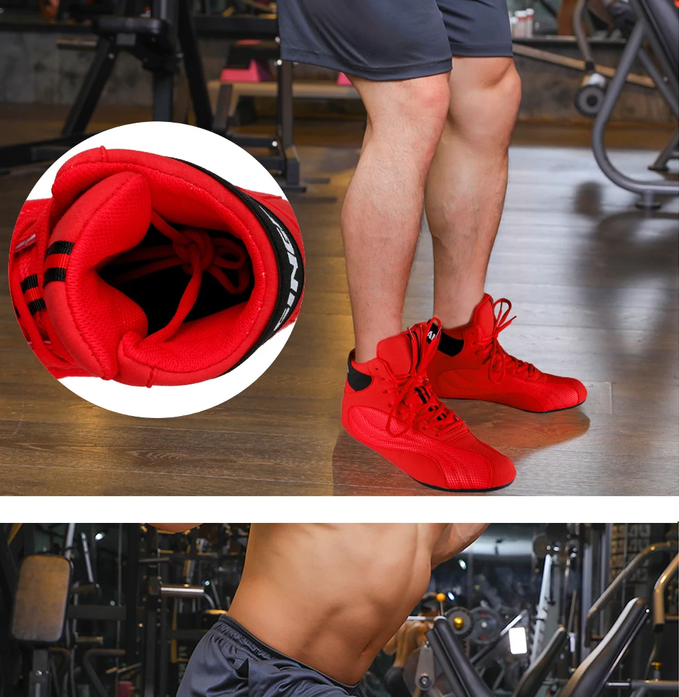 Professional Competition Sports Men Wrestling Shoes Breathable Boxing Shoes for Mens Anti-Slip Sport Shoes Men Training Shoe