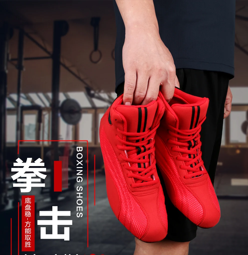 Professional Competition Sports Men Wrestling Shoes Breathable Boxing Shoes for Mens Anti-Slip Sport Shoes Men Training Shoe