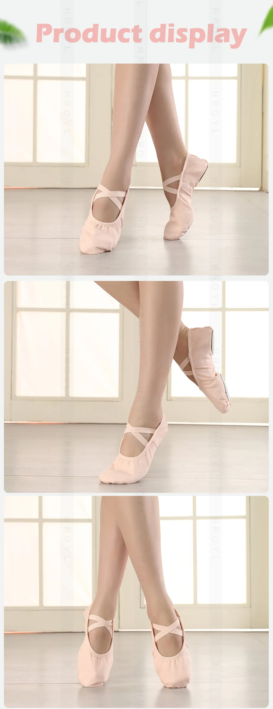 Girls Ballet Shoes For Woman Kids Ballet Slippers Women Ballet Flats Children Practise Dance Shoe Soft Sole Canvas Training Shoe