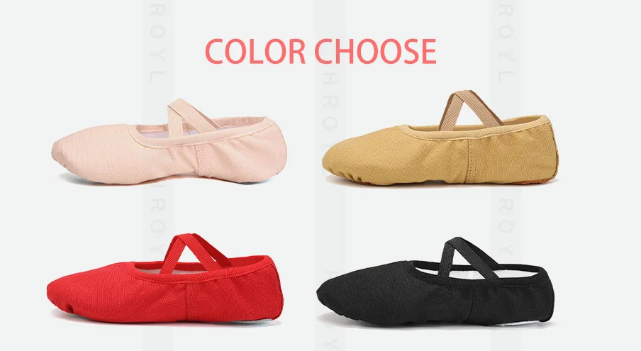 Girls Ballet Shoes For Woman Kids Ballet Slippers Women Ballet Flats Children Practise Dance Shoe Soft Sole Canvas Training Shoe