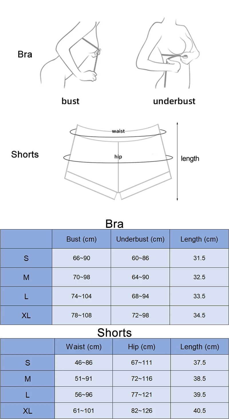 SOISOU Nylon Gym Yoga Set Women's Tracksuit Cycling Shorts Set Tight Elastic Short Chest Pad Removable Bra Womens Clothing
