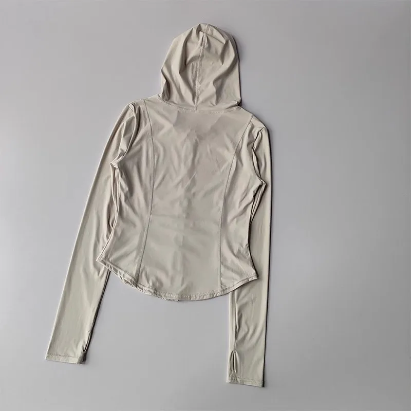 Women Hooded Running Jackets Cycling Coat Yoga Clothing Jogging Shirt Tights Thin Outdoor Sports Clothes Sportswear