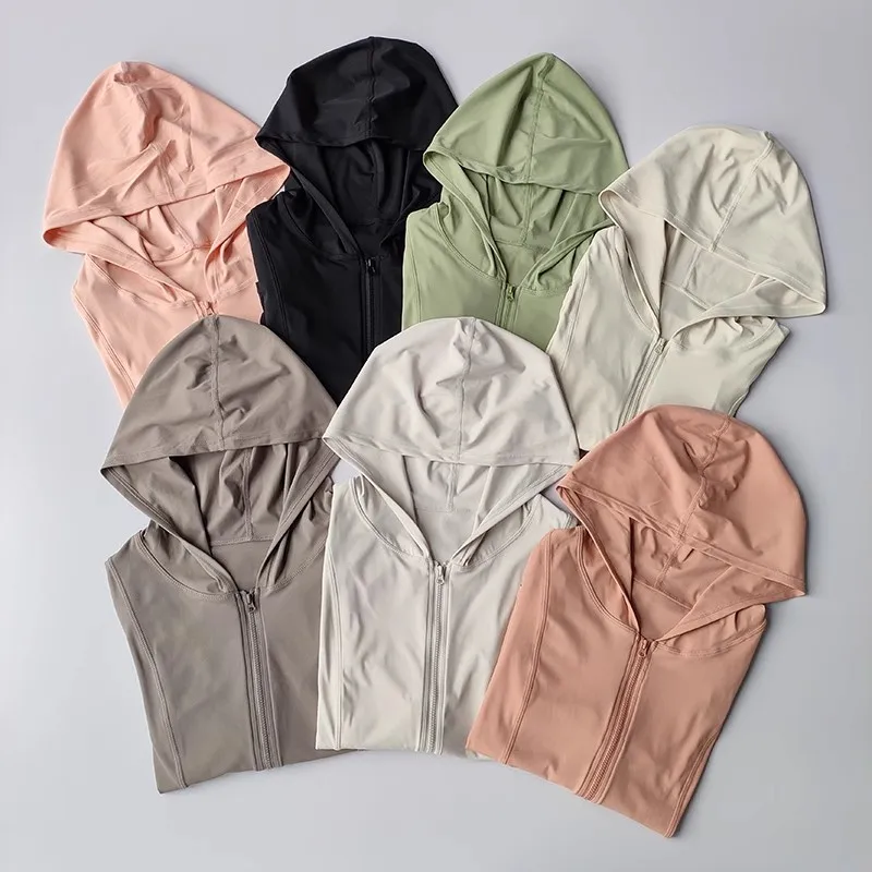 Women Hooded Running Jackets Cycling Coat Yoga Clothing Jogging Shirt Tights Thin Outdoor Sports Clothes Sportswear