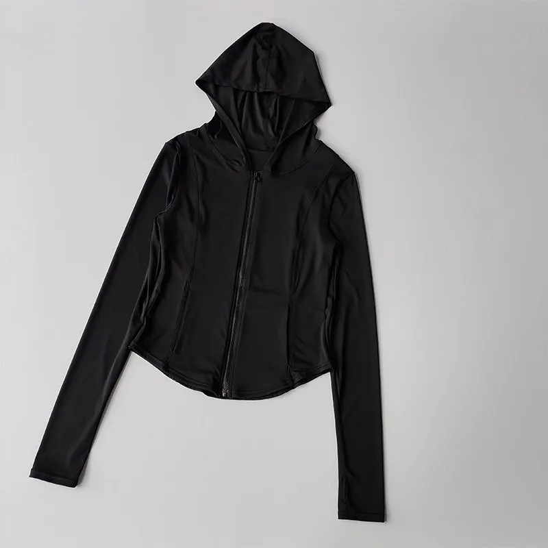 Women Hooded Running Jackets Cycling Coat Yoga Clothing Jogging Shirt Tights Thin Outdoor Sports Clothes Sportswear
