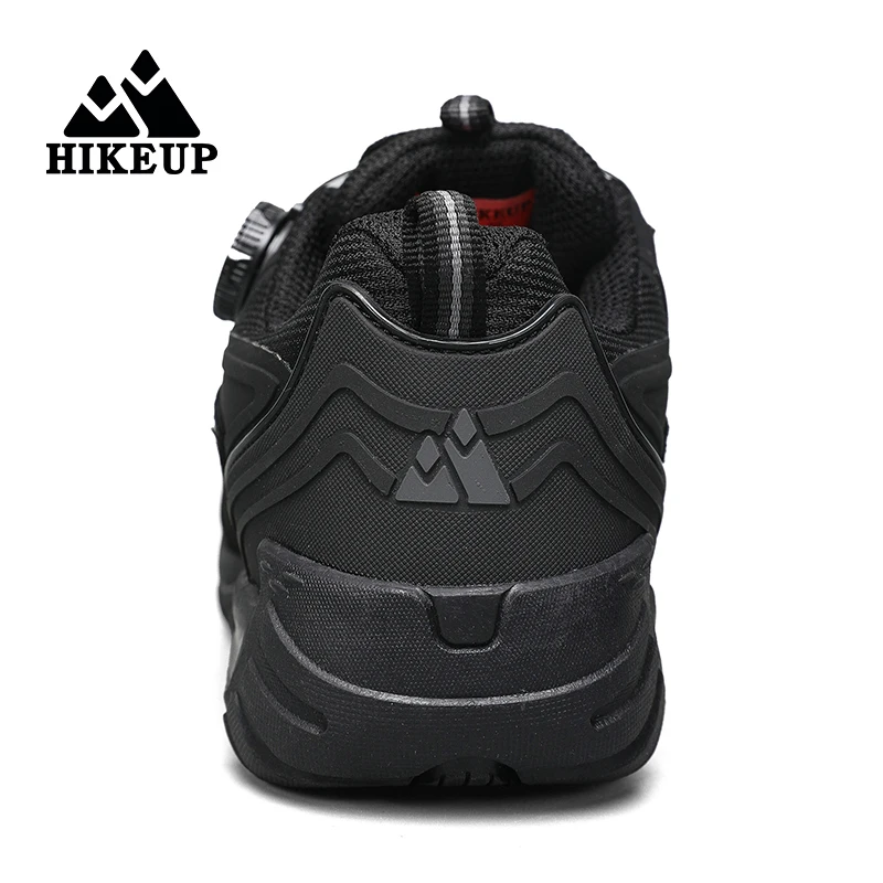 HIKEUP-Leather Shoes for Men, Outdoor Hiking Shoes, Tourist Trekking Sneakers, Mountain Climbing Trail Jogging Shoes, Turnbuckle