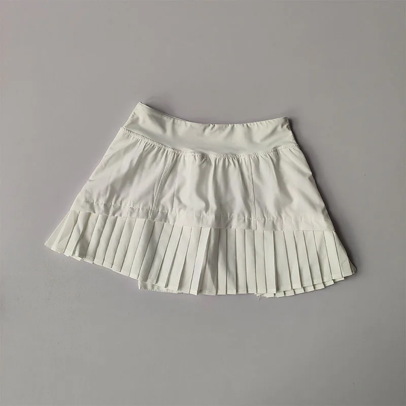 High Waisted Sports Short Skirt Summer New Style Cool Anti Glare Including Lined Shorts Fitness Yoga Quick Drying Pleated Skirt