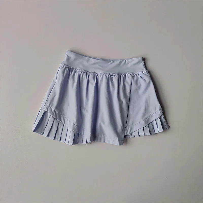 High Waisted Sports Short Skirt Summer New Style Cool Anti Glare Including Lined Shorts Fitness Yoga Quick Drying Pleated Skirt