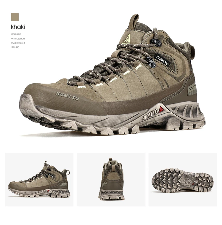 HUMTTO Trainers Outdoor Trekking Shoes Men Breathable Hiking Boots for Man Winter Men's Sports Shoes Rubber Safety Work Sneakers