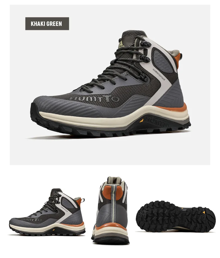 HUMTTO Trainers Outdoor Trekking Shoes Men Breathable Hiking Boots for Man Winter Men's Sports Shoes Rubber Safety Work Sneakers