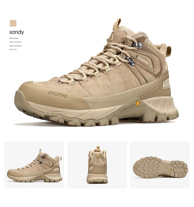 HUMTTO Trainers Outdoor Trekking Shoes Men Breathable Hiking Boots for Man Winter Men's Sports Shoes Rubber Safety Work Sneakers