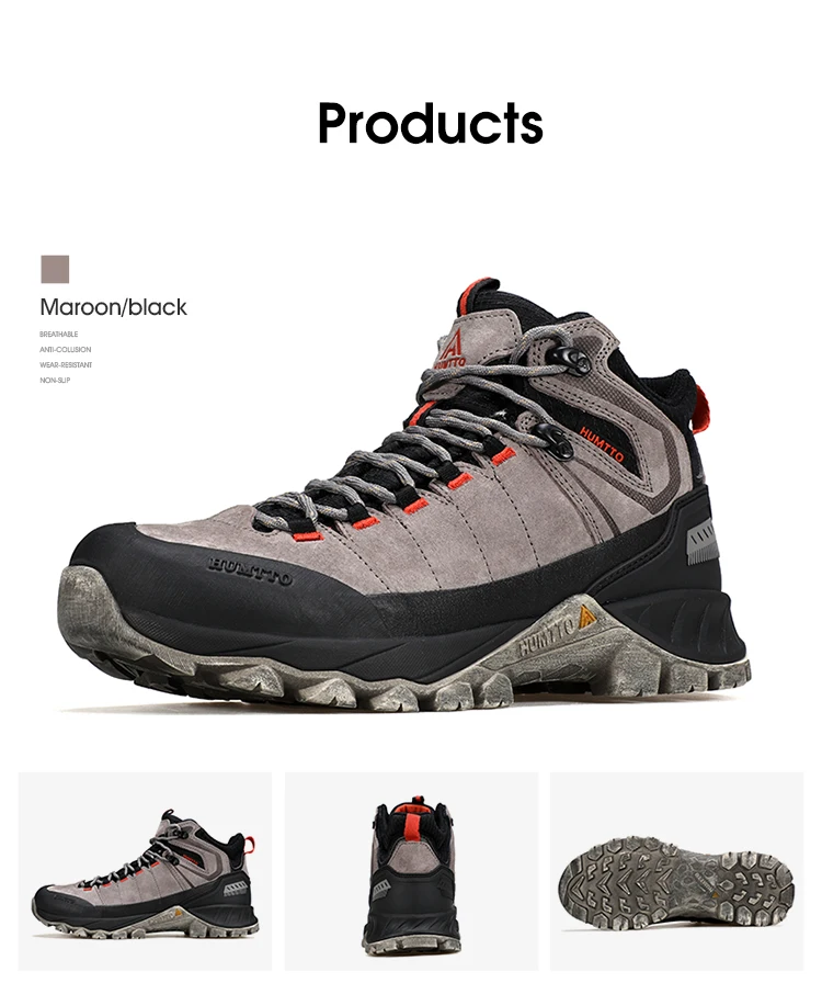 HUMTTO Trainers Outdoor Trekking Shoes Men Breathable Hiking Boots for Man Winter Men's Sports Shoes Rubber Safety Work Sneakers