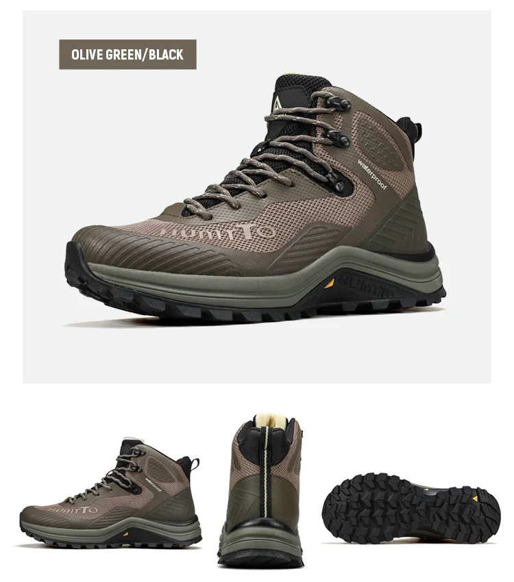 HUMTTO Trainers Outdoor Trekking Shoes Men Breathable Hiking Boots for Man Winter Men's Sports Shoes Rubber Safety Work Sneakers