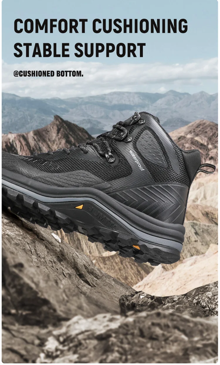 HUMTTO Trainers Outdoor Trekking Shoes Men Breathable Hiking Boots for Man Winter Men's Sports Shoes Rubber Safety Work Sneakers