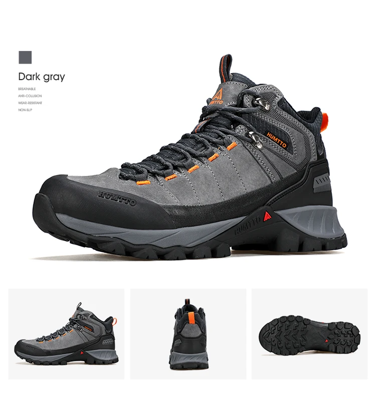 HUMTTO Trainers Outdoor Trekking Shoes Men Breathable Hiking Boots for Man Winter Men's Sports Shoes Rubber Safety Work Sneakers
