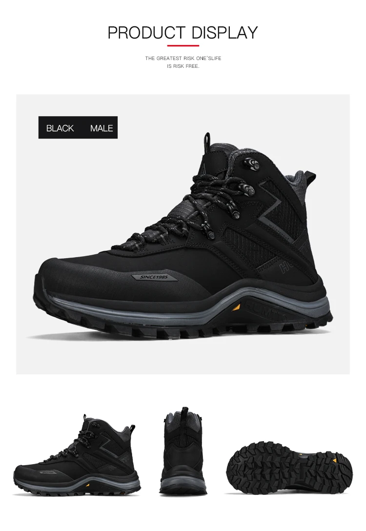 HUMTTO Trainers Outdoor Trekking Shoes Men Breathable Hiking Boots for Man Winter Men's Sports Shoes Rubber Safety Work Sneakers