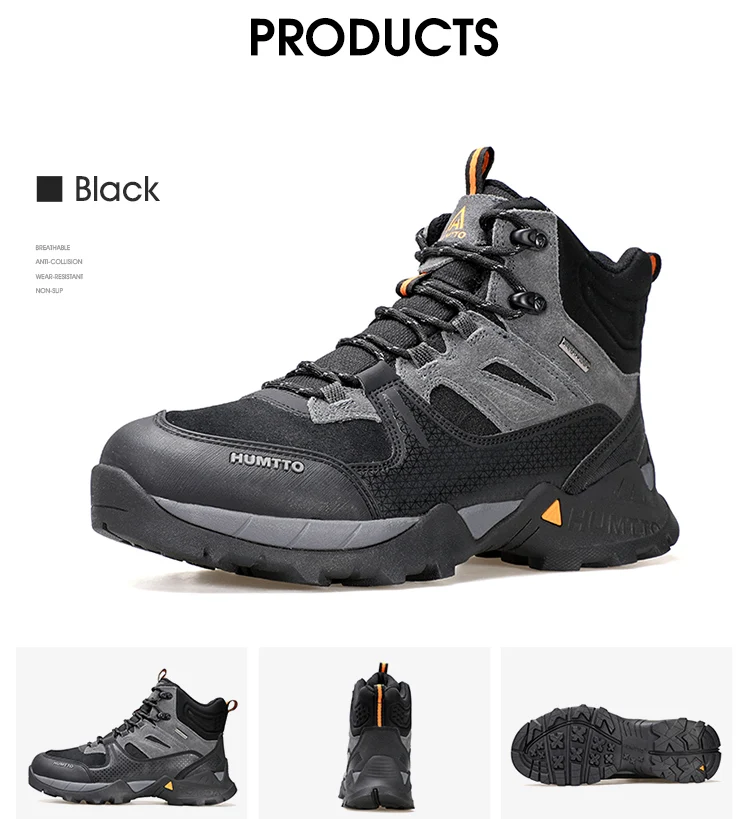 HUMTTO Trainers Outdoor Trekking Shoes Men Breathable Hiking Boots for Man Winter Men's Sports Shoes Rubber Safety Work Sneakers