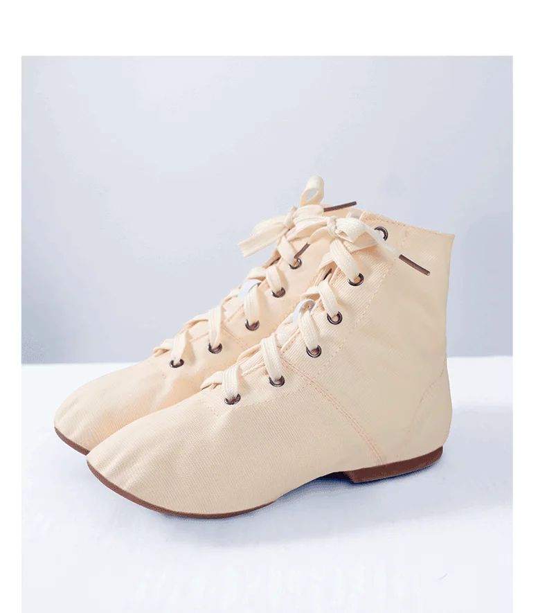 Jazz Shoes Canvas Jazz Dancing Shoes Ankel Length Dance Boots Split Sole Shoes For Girls Kids Adults Children China Size 26-45