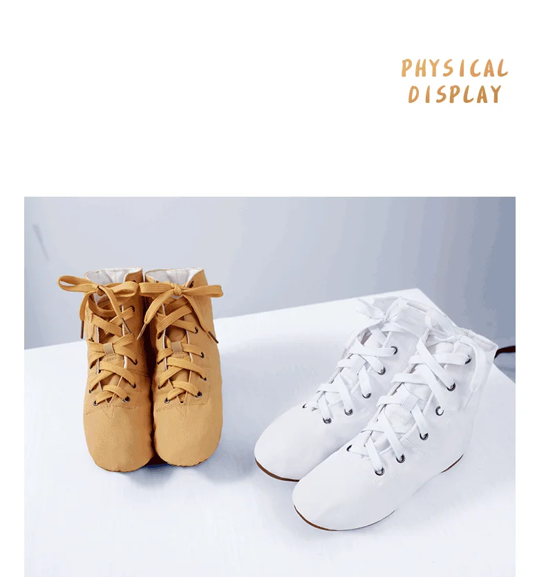 Jazz Shoes Canvas Jazz Dancing Shoes Ankel Length Dance Boots Split Sole Shoes For Girls Kids Adults Children China Size 26-45
