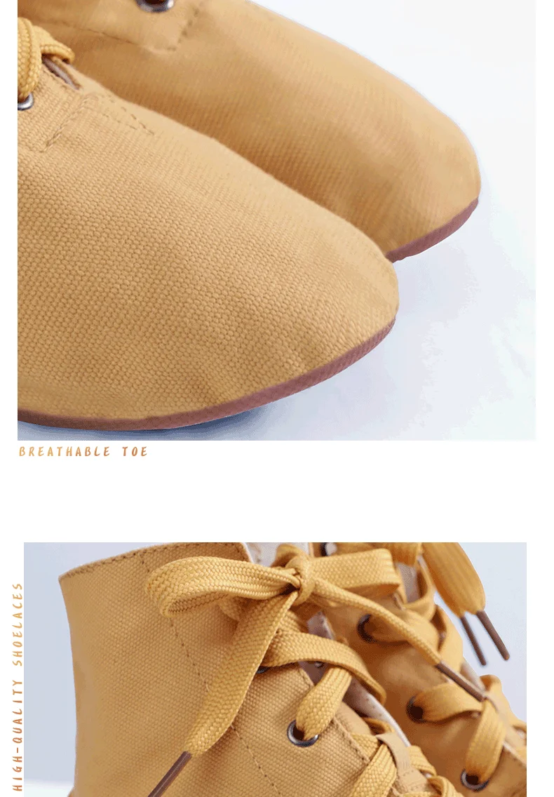 Jazz Shoes Canvas Jazz Dancing Shoes Ankel Length Dance Boots Split Sole Shoes For Girls Kids Adults Children China Size 26-45