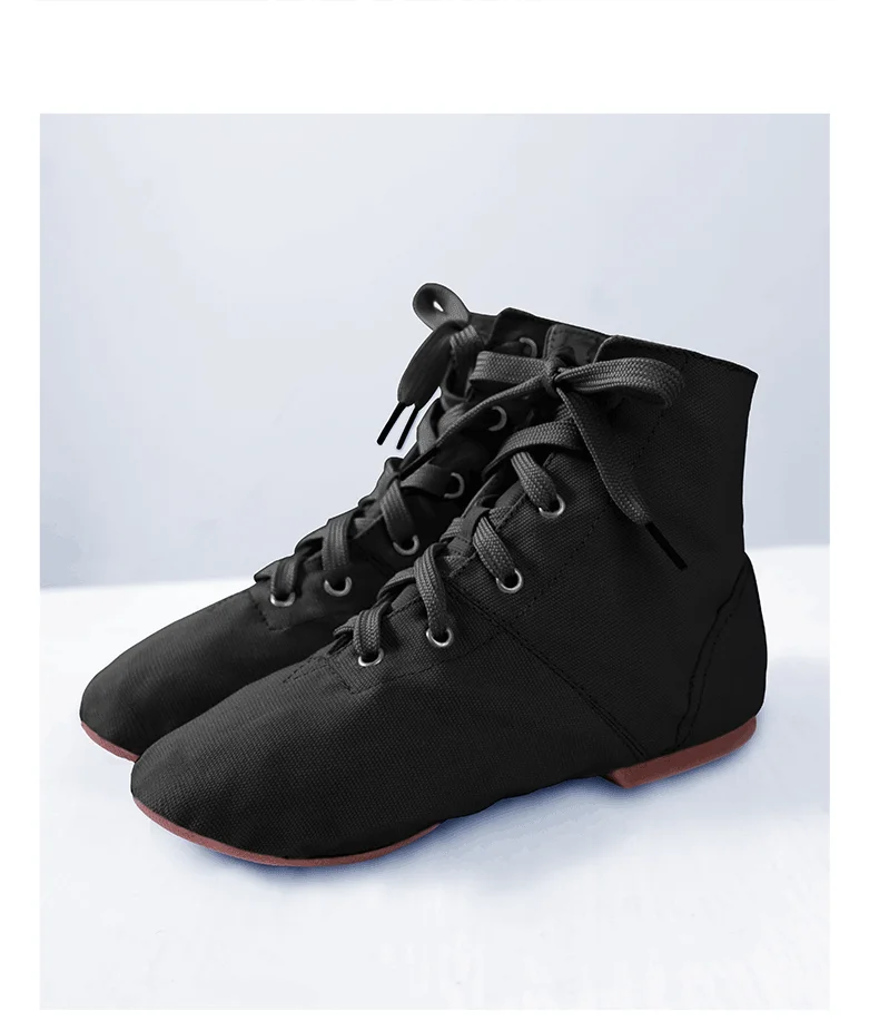 Jazz Shoes Canvas Jazz Dancing Shoes Ankel Length Dance Boots Split Sole Shoes For Girls Kids Adults Children China Size 26-45