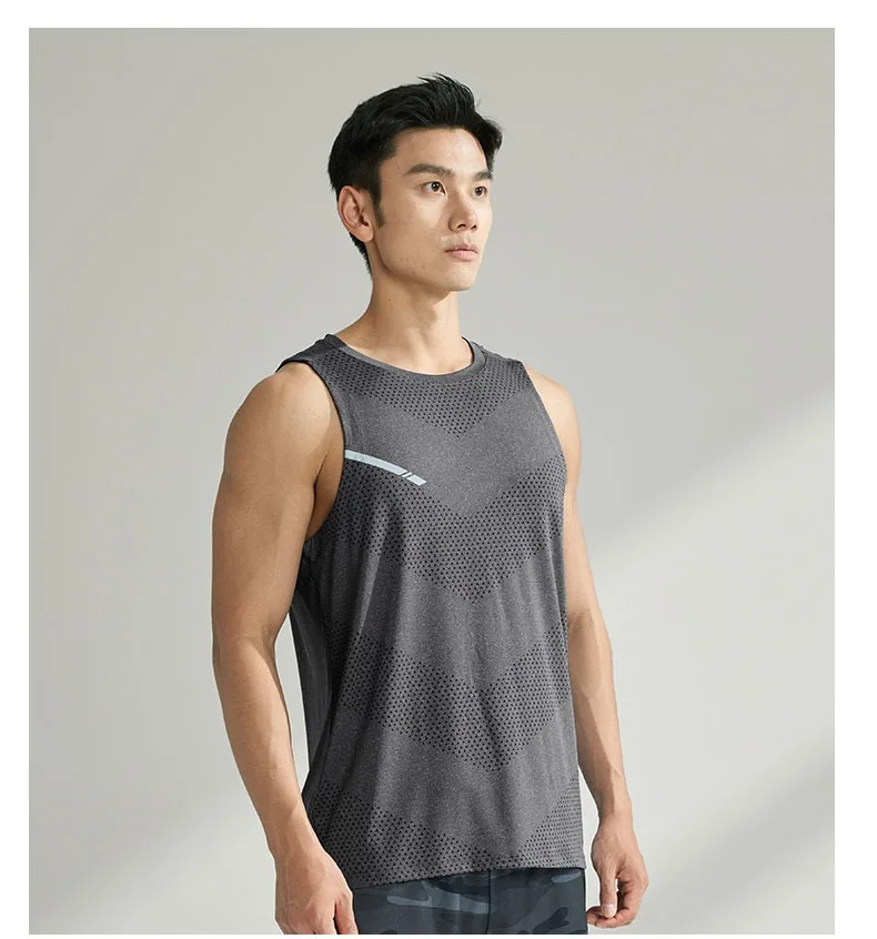 Men's Summer Quick-drying Fitness Clothing Summer Cool Beach Travel Undershirt Fashion Gym Running Tank Tennis Jerseys Sports