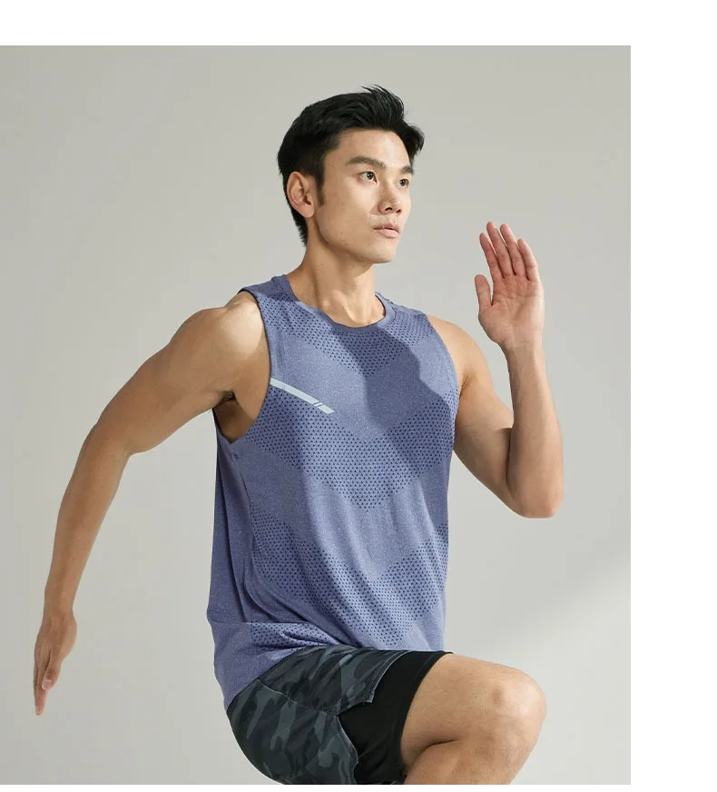 Men's Summer Quick-drying Fitness Clothing Summer Cool Beach Travel Undershirt Fashion Gym Running Tank Tennis Jerseys Sports