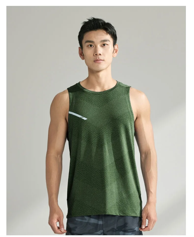 Men's Summer Quick-drying Fitness Clothing Summer Cool Beach Travel Undershirt Fashion Gym Running Tank Tennis Jerseys Sports