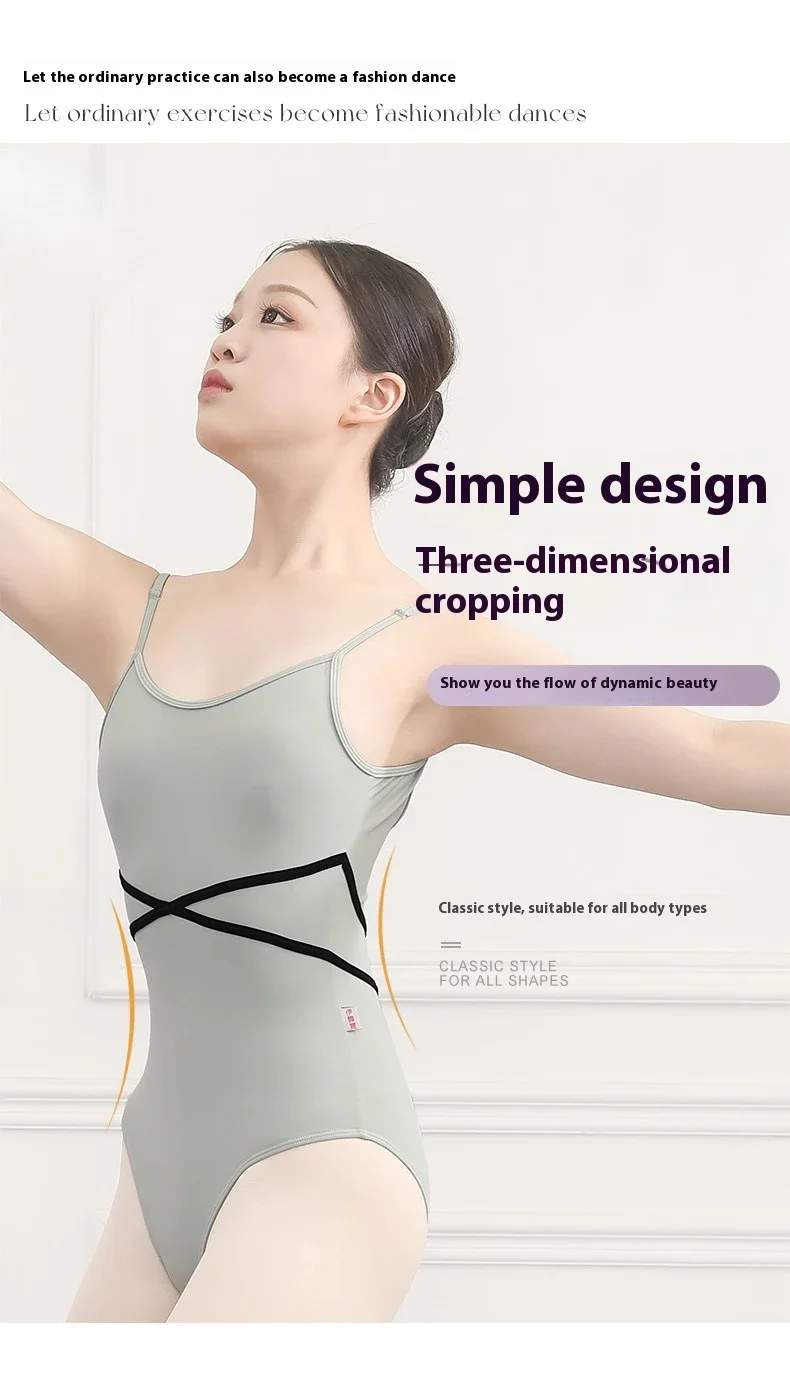 Ballet Leotard for Women Gymnastics Leotards Adult Yoga Dance Costume Ladies Slimming Jumpsuit Bodysuit Dancewear New