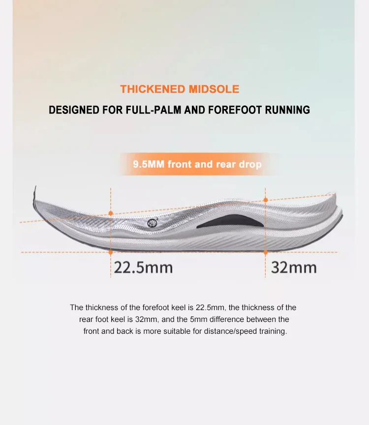 Golden Camel Carbon Plate 10K Men's Running Shoes Professional Racing Training Running Shoes Wear-Resistant Lightweight Sneakers