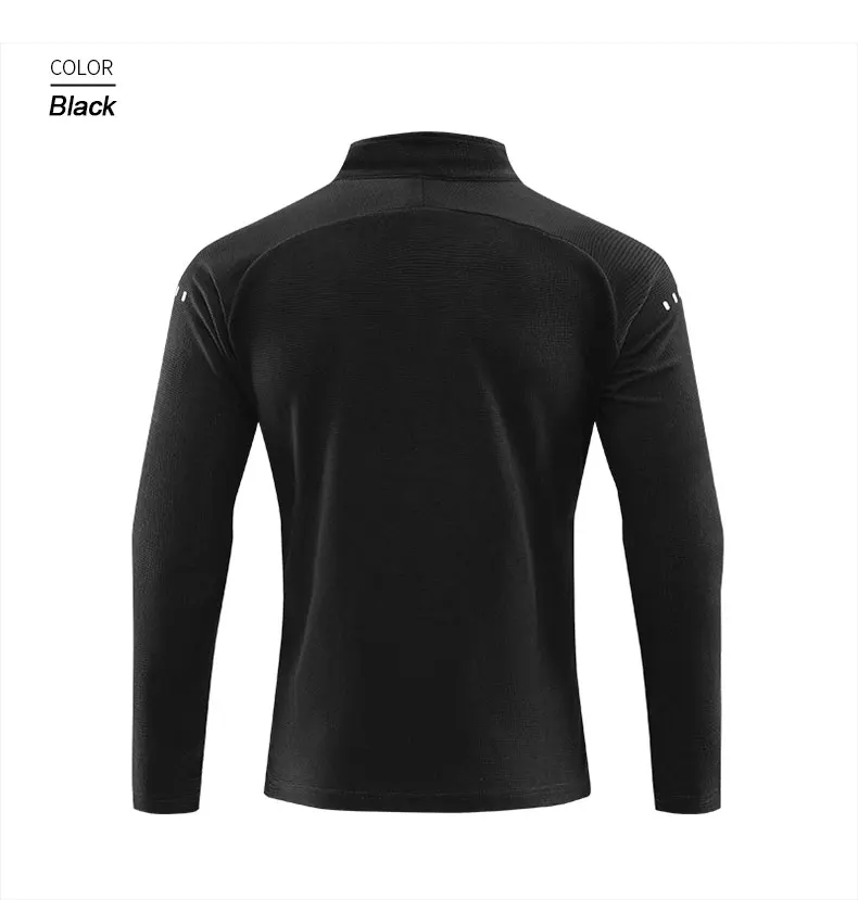Running Long Sleeve T-shirt Reflective Men Sportswear Breathable Black Coat Gym Jogging Male Gym Fitness Spring Autumn Clothing